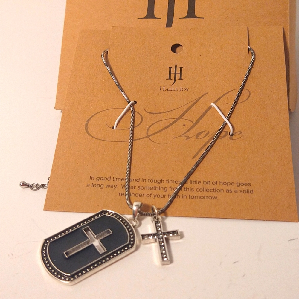 New Halle Joy cross necklace.cut out effect